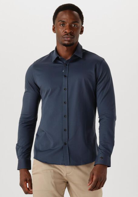 Donkerblauwe CAST IRON Klassiek overhemd CF TECH TWILL JERSEY - large