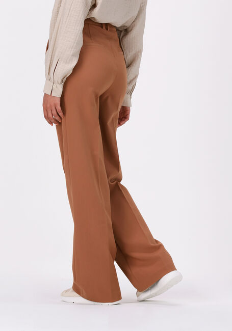 ANOTHER LABEL Pantalon large MOORE PLEATED PANTS en marron - large