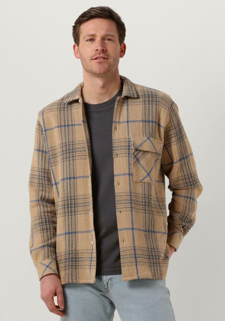 WOODBIRD Surchemise PRIZE CHECK SHIRT en camel - large