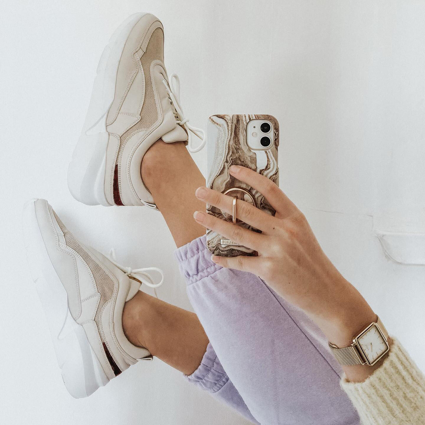 NUBIKK Baskets LUCY BOULDER en beige  - large