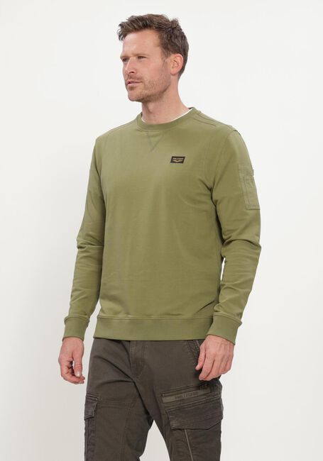Khaki PME LEGEND Sweater CREWNECK AMERICAN CLASSIC - large