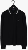 FRED PERRY Polo LS TWIN TIPPED SHIRT en noir