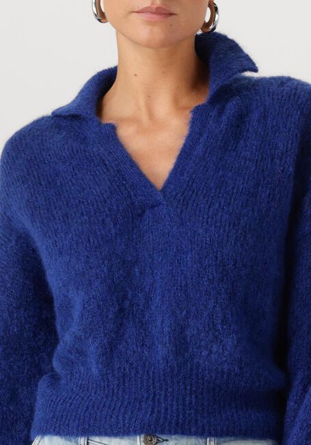BY-BAR Pull POLO PULLOVER en bleu - large