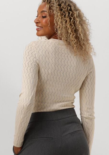 SELECTED FEMME Pull SLFCABALA LS KNIT O-NECK en beige - large