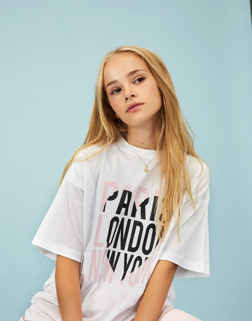 Witte HOUND  T-shirt OVERSIZED TEE SS - large