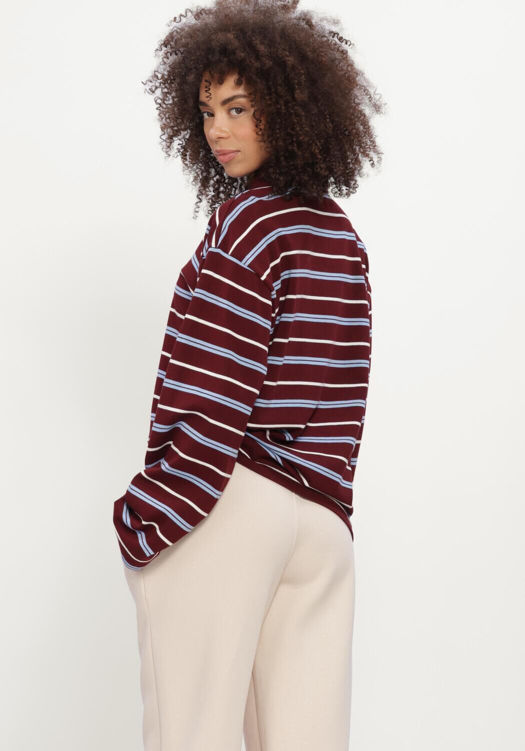 THE LOLA CLUB Pull EMILIA POLO Bordeaux - large