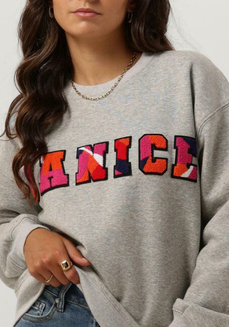 JANICE Pull SWEATER DAMES ANDY LOGO en gris - large
