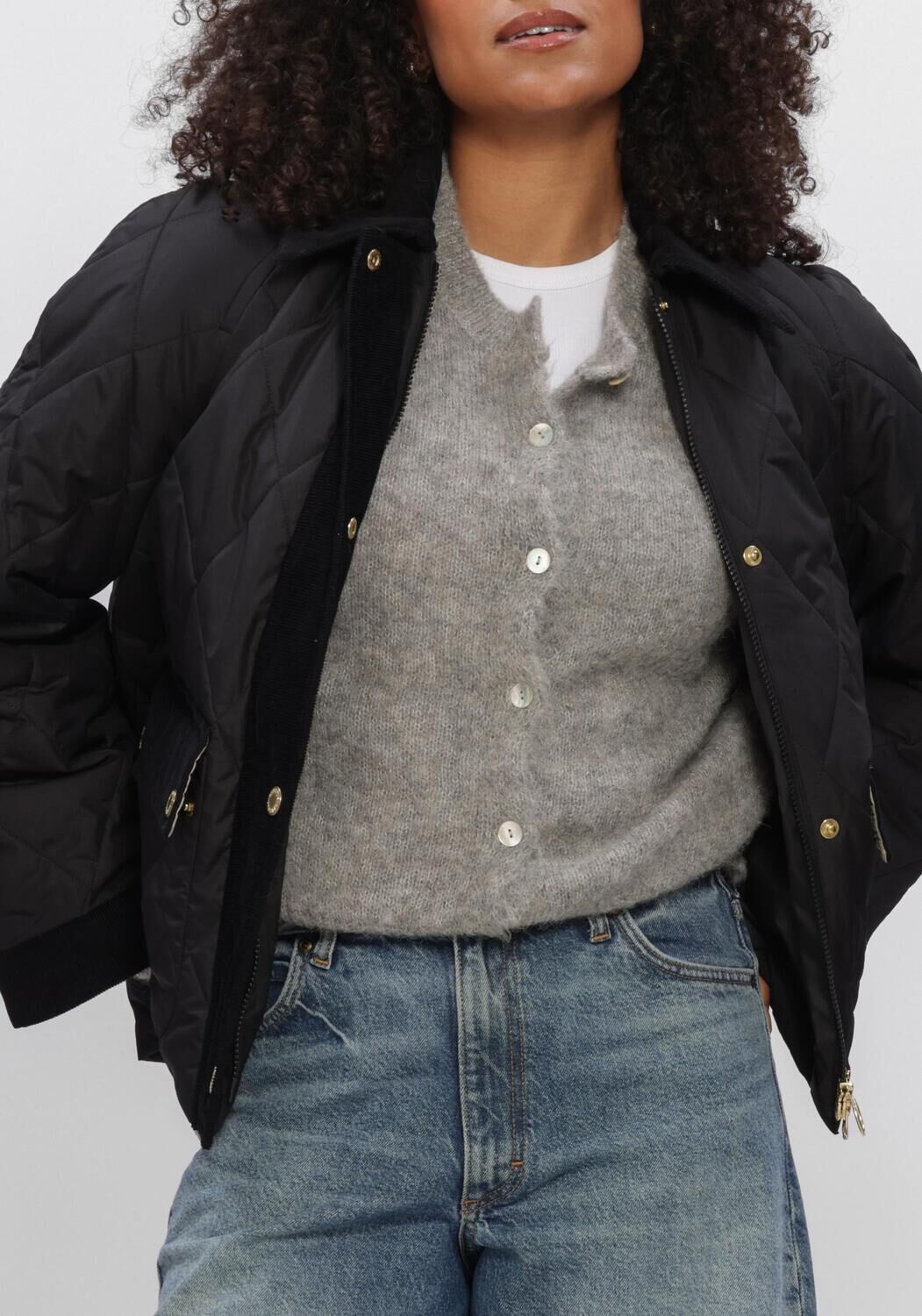 BARBOUR Veste matelass&eacute; KILNWICK QUILTED JACKET en noir - large