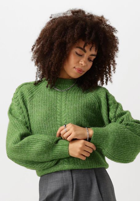OBJECT Pull OBJRUNA KNIT L/S RE PULLOVER en vert - large