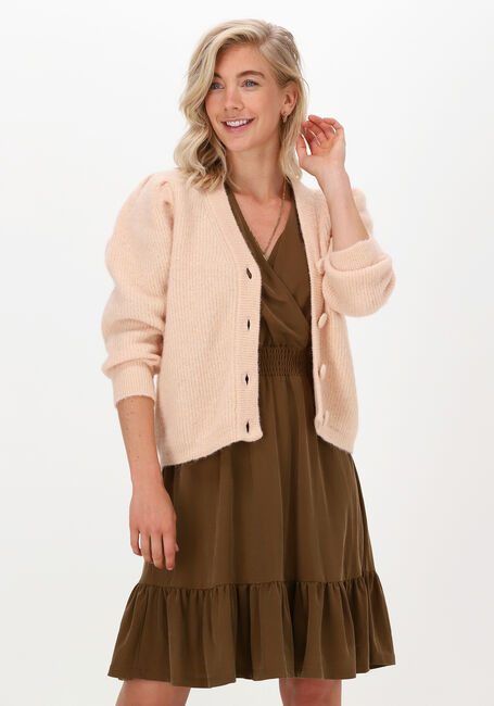 OBJECT Gilet PASCALIA 3/4 SHORT KNIT en rose - large