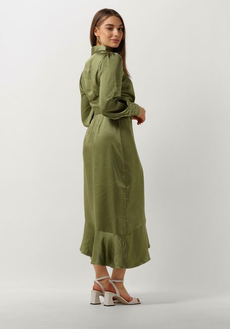 Groene NOTRE-V Midi jurk NV-DORISSA SATIN DRESS - large