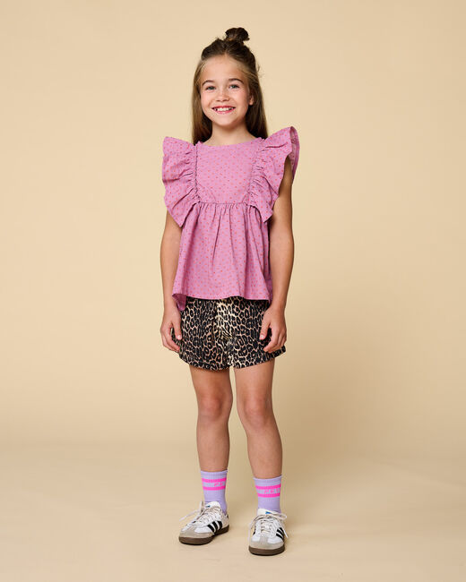 PETIT BLUSH Haut RUFFLE BLOUSE en rose - large