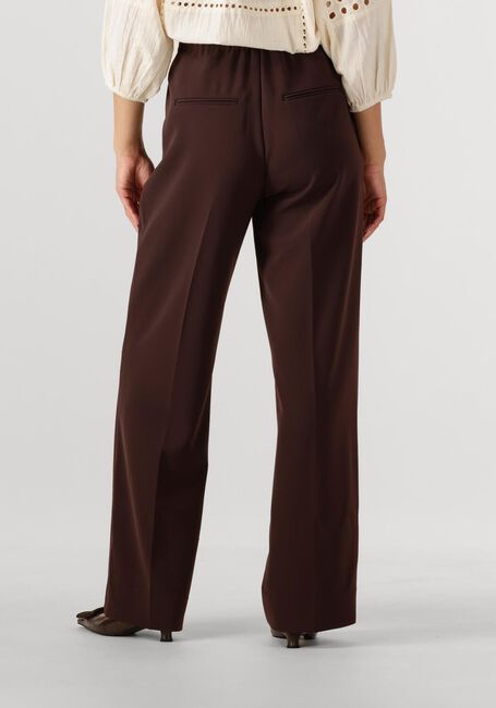SECOND FEMALE Pantalon large FIQUE CLASSIC TROUSERS en marron - large