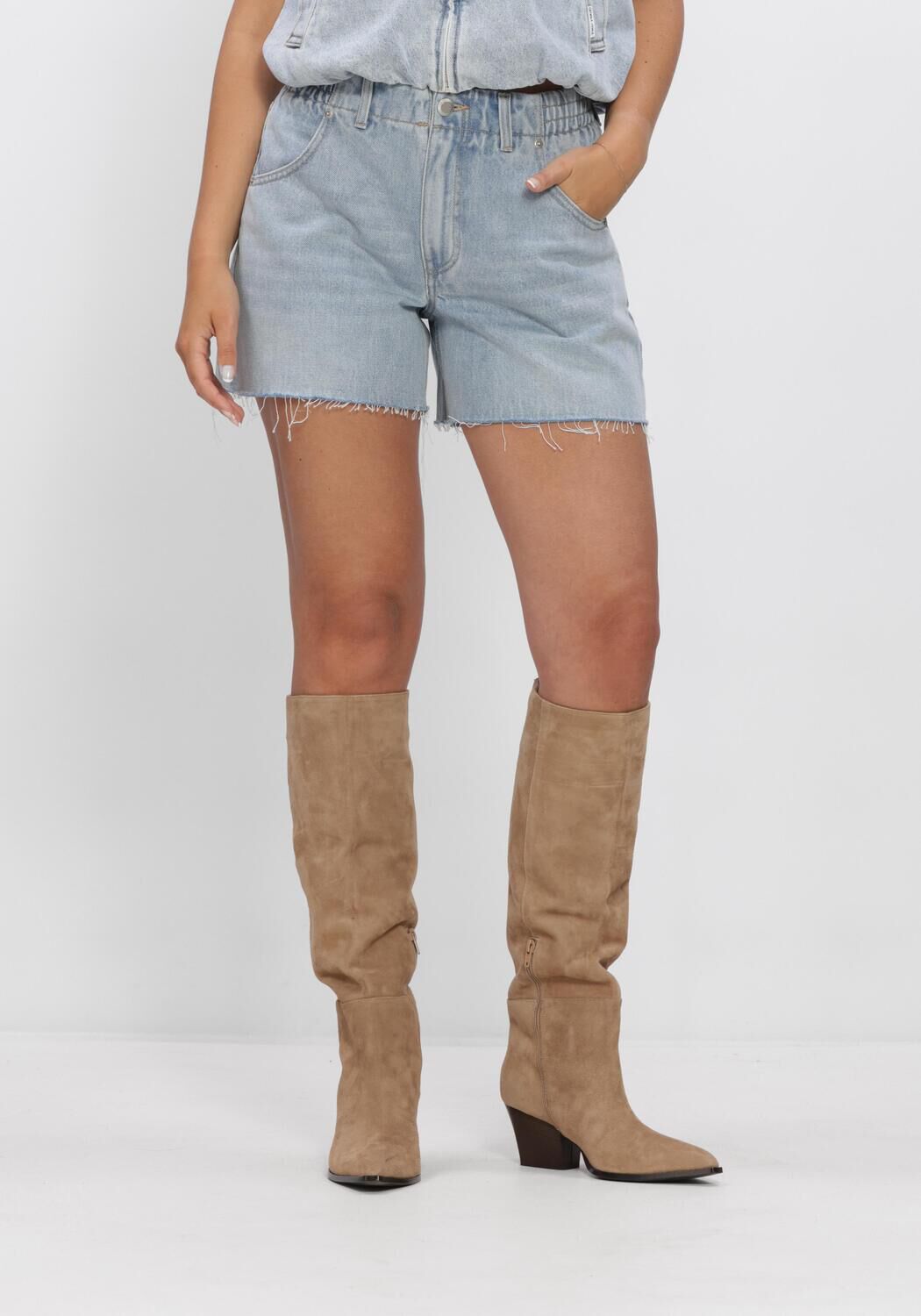 CATWALK JUNKIE Pantalon courts DENIM SHORT WITH ELASTIC WAISTBAND en bleu - large