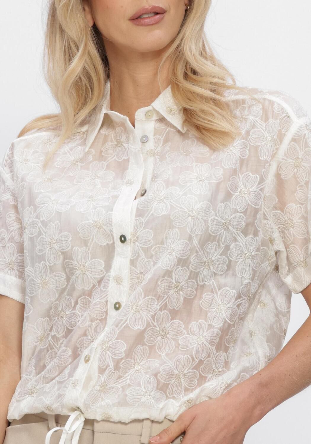 NUKUS BRITT BLOUSE FLOWER Blouses Blanc - large