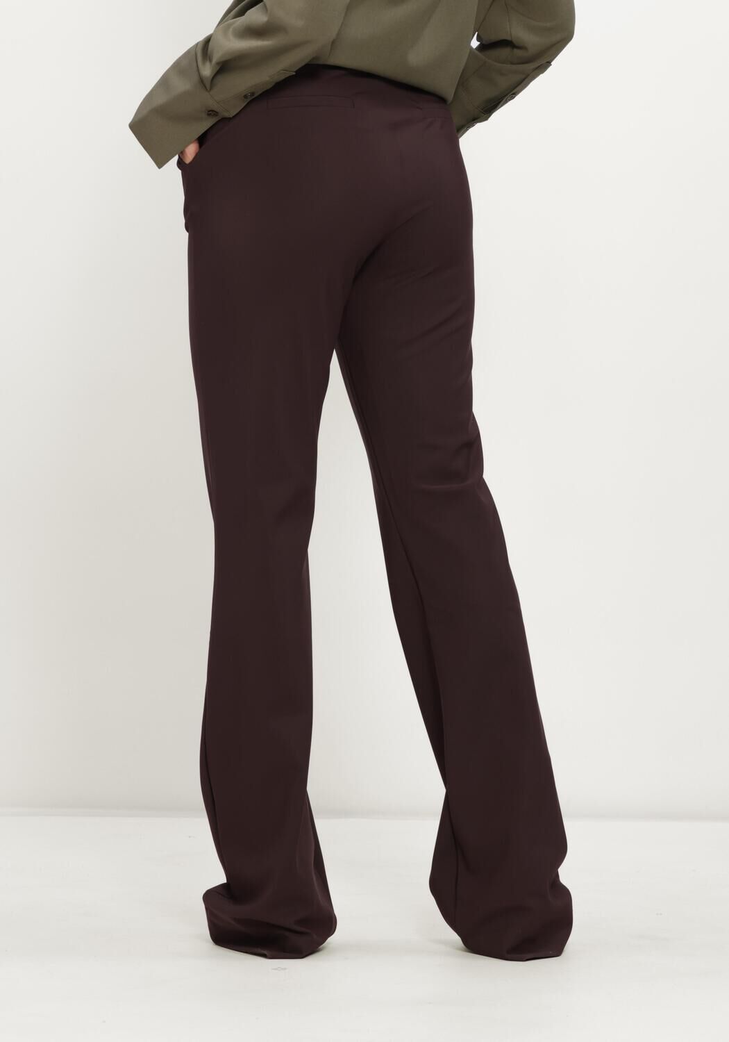 Bordeaux STUDIO ANNELOES Flared broek Flair LONG bonded trousers - large