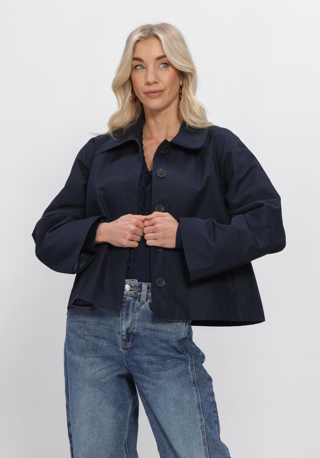 ENVII ENSENECA SHORT JACKET 6988 Vestes Bleu fonc&eacute; - large