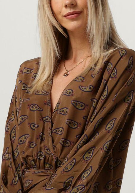 SISSEL EDELBO Mini robe KATHLEEN SHORT WRAP DRESS en vert - large
