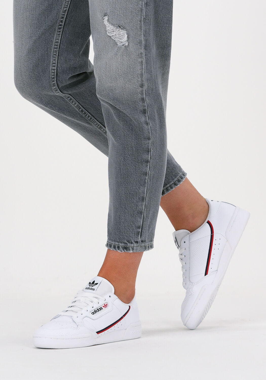 witte adidas lage sneakers continental 80 w