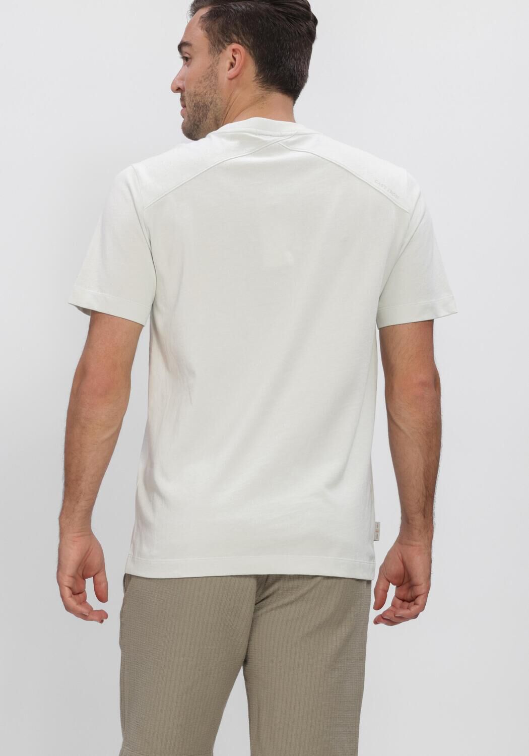 Lichtgrijze CAST IRON T-shirt SHORT SLEEVE R-NECK REGULAR FIT SINGLE JERSEY - large