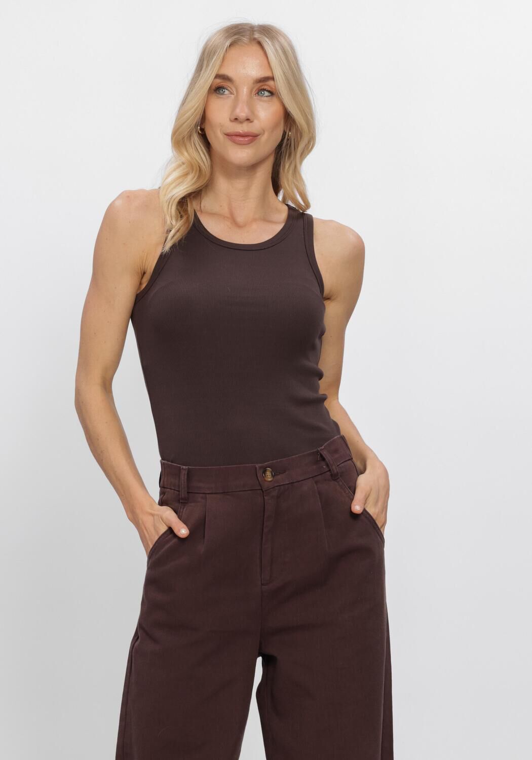 Bruine WITHBLACK Top WBLDORDI TANK - large