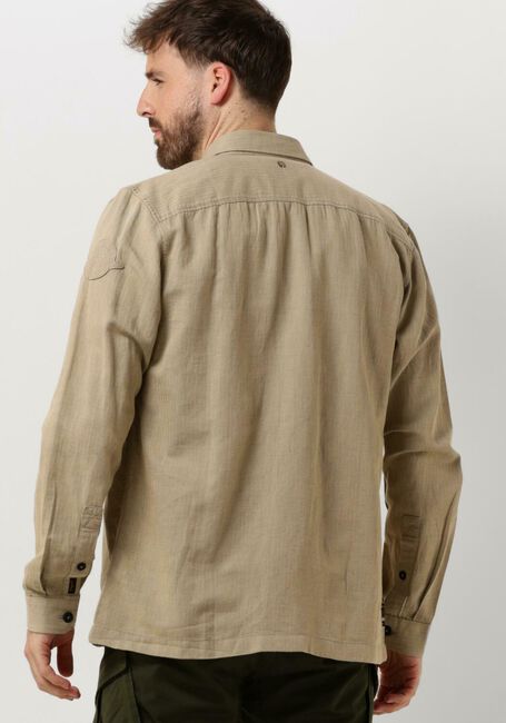 PME LEGEND Chemise décontracté LONG SLEEVE SHIRT CTN/LINEN 2 TONE HERRINGBONE en beige - large