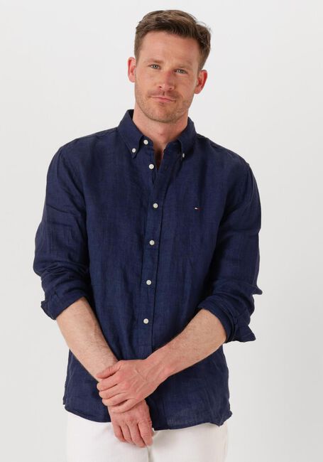 TOMMY HILFIGER Chemise décontracté PIGMENT DYED LI SOLID RF SHIRT Bleu foncé - large