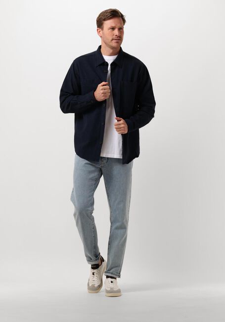 Donkerblauwe SELECTED MEN Overshirt SLH-HEAVY TWILL OVERSHIRT LS - large