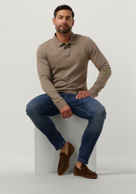BOSS ORANGE Polo PASSERBY en taupe - large