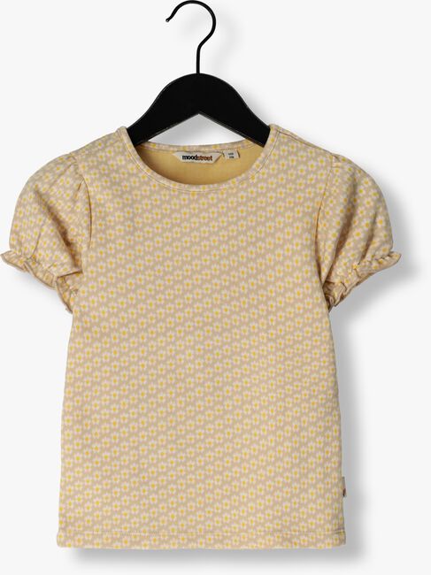 Gele MOODSTREET T-shirt GIRLS T-SHIRT FLOWER JACQUARD - large