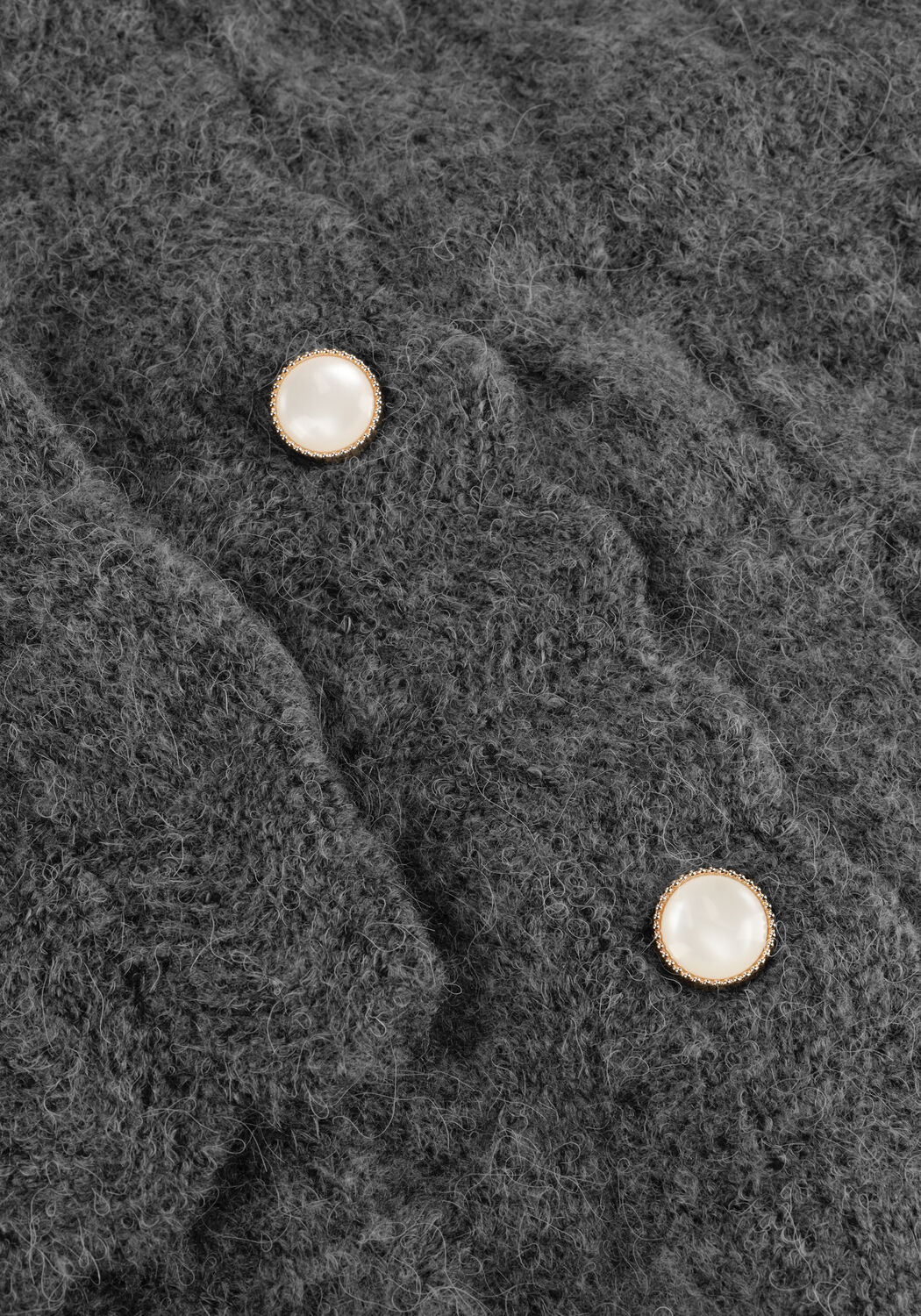 Donkergrijze Y.A.S. Vest YASBUBERA LS KNIT CARDIGAN - large