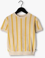 CARLIJNQ T-shirt STRIPES YELLOW - SWEATER SHORT SLEEVE Ocre