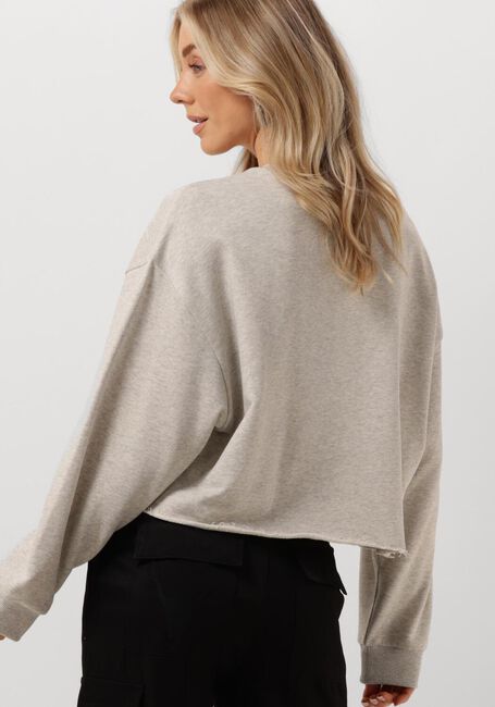 ALIX THE LABEL LADIES KNITTED CROPPED WORLD TOUR SWEATER Pulls & Gilets en gris - large