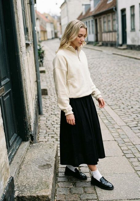PENN & INK Jupe maxi SKIRT en noir - large