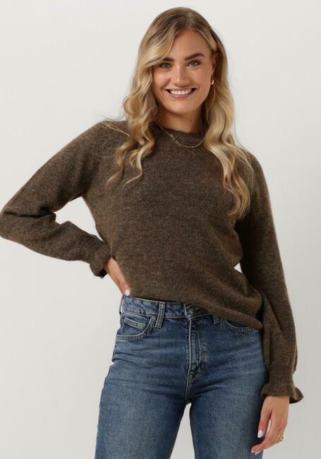 Y.A.S. Pull YASBALIS LS O-NECK KNIT PULLOVER en marron - large