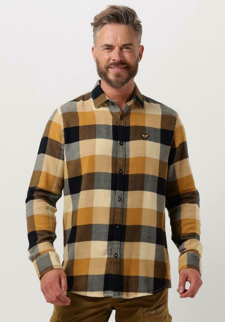 PME LEGEND Surchemise LONG SLEEVE SHIRT HEAVY CTN TWILL CHECK en marron - large