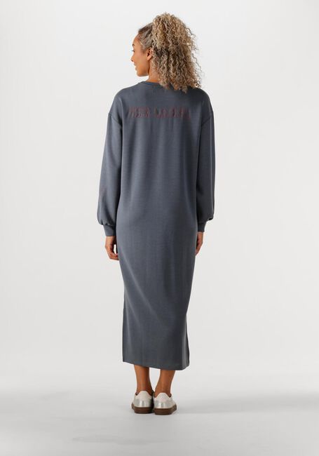 ALIX THE LABEL Mini robe LADIES KNITTED FLOWY LONG SWEATER DRESS en noir - large