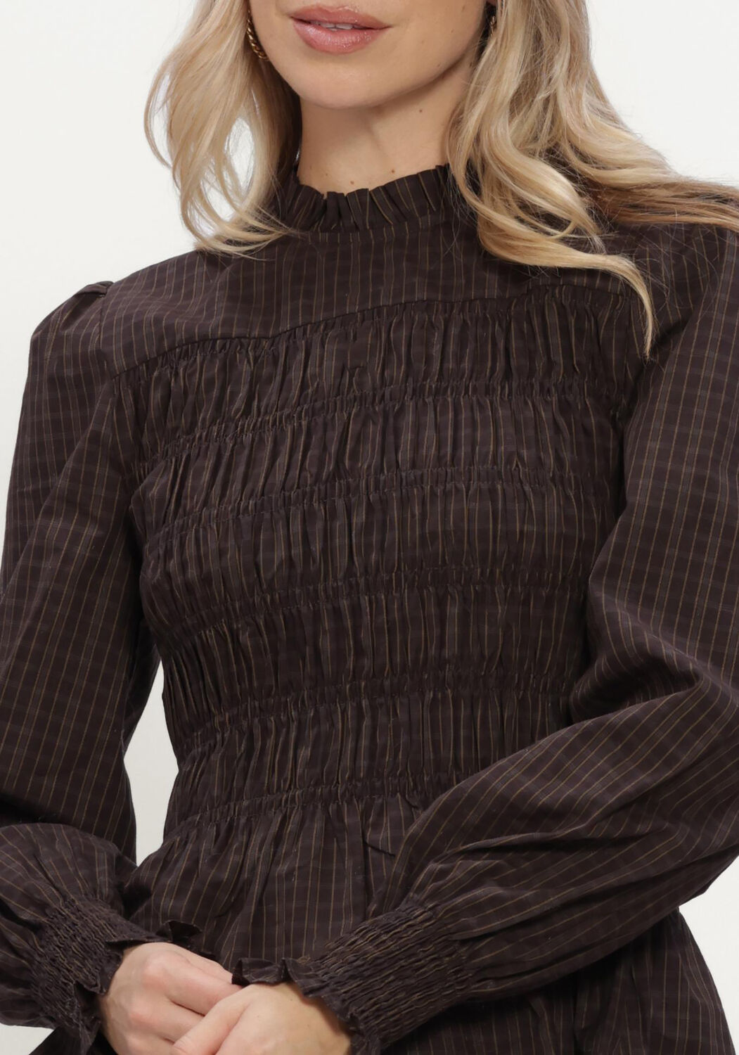 Bruine NEO NOIR  POSSA BIG CHECK BLOUSE - large