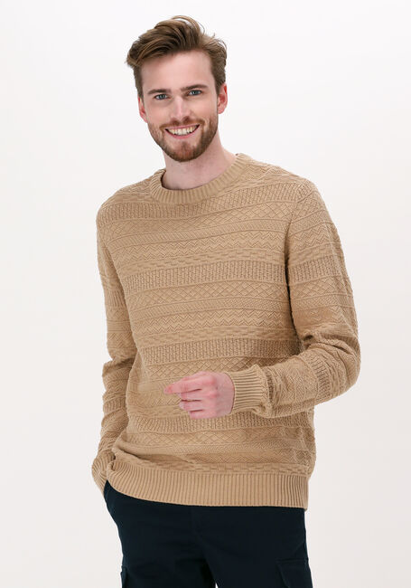 ANERKJENDT Pull AKSUNNE JACQUARD KNIT en beige - large