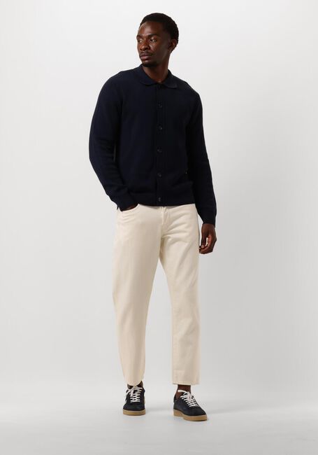 Donkerblauwe SELECTED HOMME Vest SLHMATTIS LS KNIT POLO CARDIGAN - large