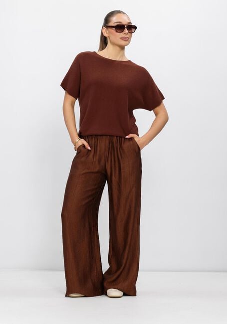 Bruine KNIT-TED Wijde broek JANOU - large