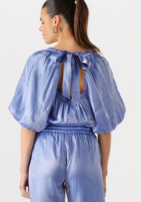 Lichtblauwe DANTE6 Top SIMO SHIMMER BACK DETAIL TOP - large