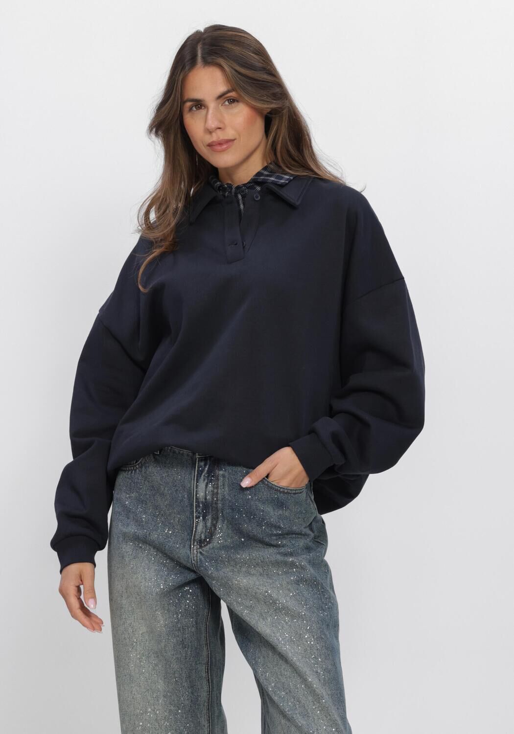 Donkerblauwe ELEH Trui EFW260033 - large