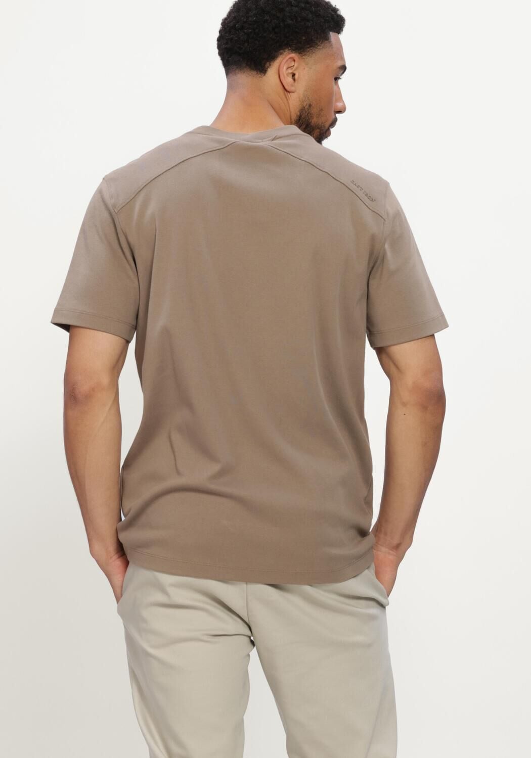 CAST IRON T-shirt SHORT SLEEVE R-NECK REGULAR FIT INTERLOCK en taupe - large