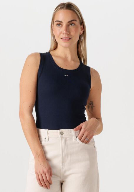 TOMMY JEANS Haut TJW ESSENTIAL RIB TANK EXT Bleu foncé - large