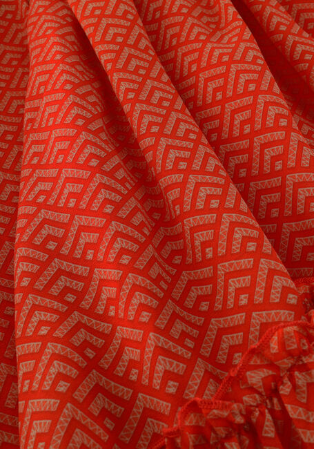 COLOURFUL REBEL Robe midi EMBLA SMALL GEO BALLOON SLEEVE MIDI DRESS en orange - large