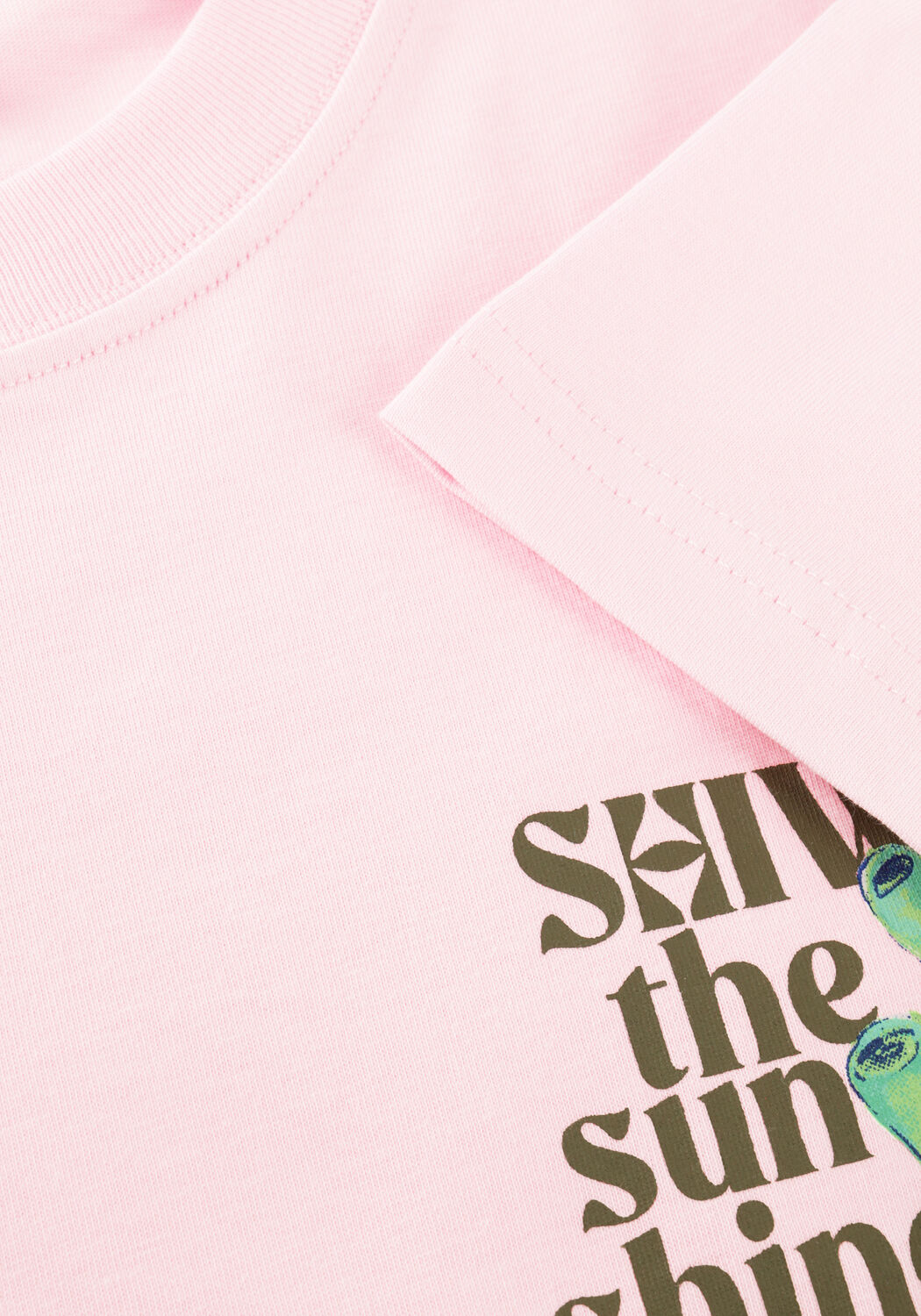 SHIWI LIAM REGULAR FIT PAINTED CORAL T-SHIRT Polos & T-Shirts en rose - large