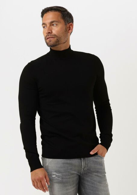 PUREWHITE Col roul&eacute; ESSENTIAL KNIT MOCKNECK LS en noir - large