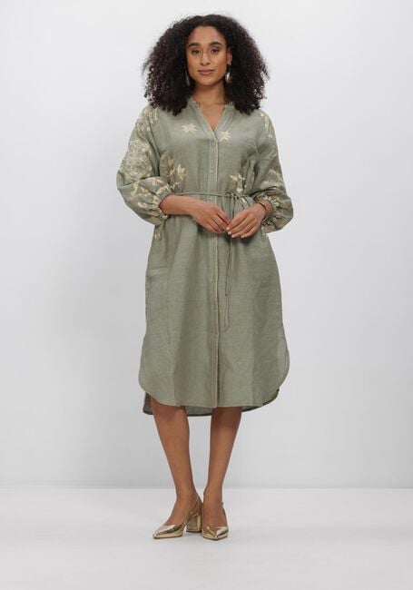 Groene GREEK ARCHAIC KORI Midi jurk S26K-2143242 - large