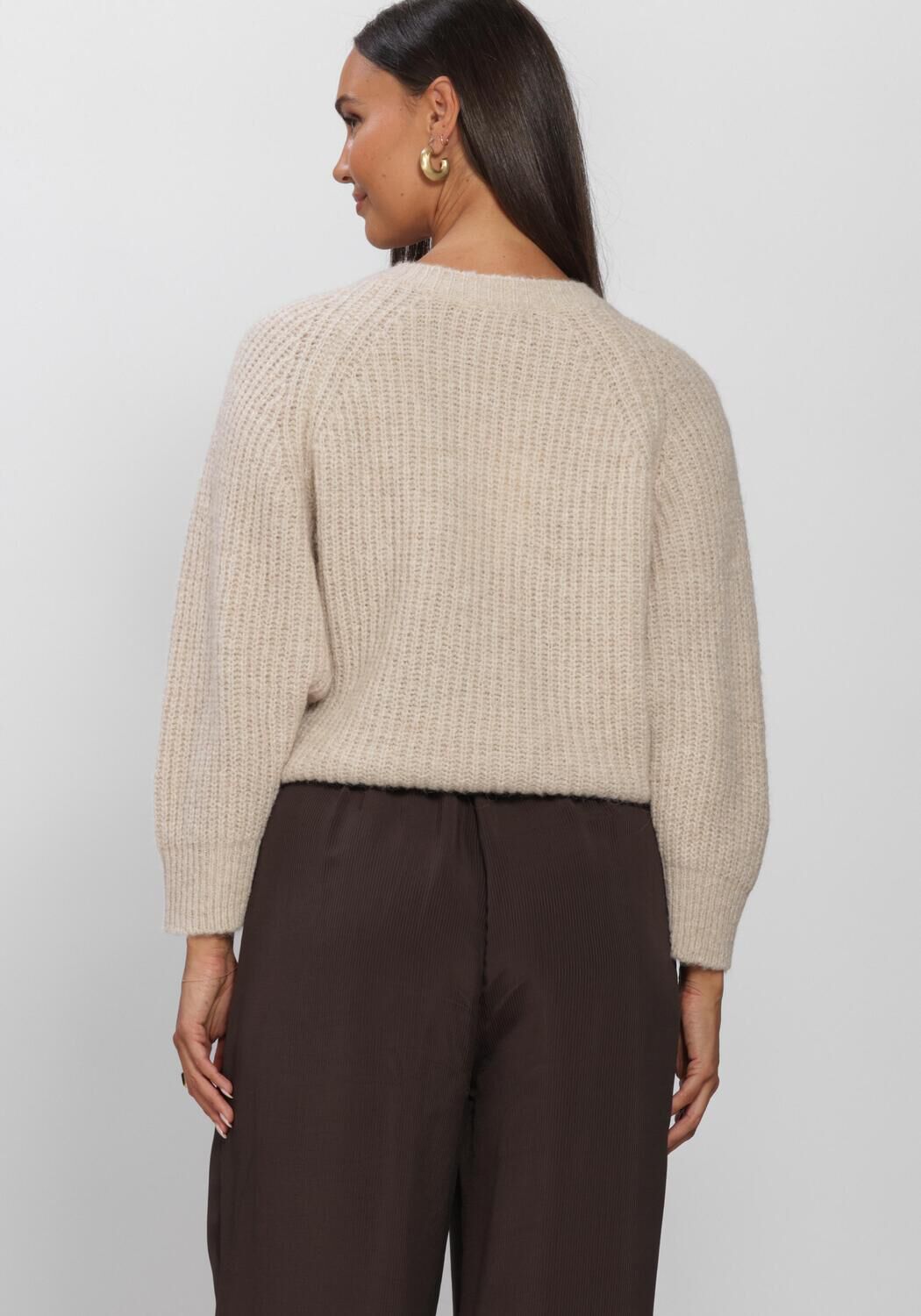Beige BY-BAR Trui LUNE PULLOVER - large